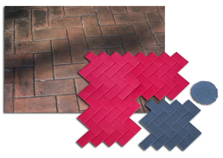 Brick Concrete Stamps - Herringbone Paver Walttools-Stamps