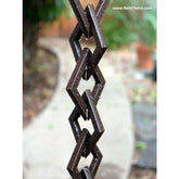 Cast Aluminum Link Diamond Chain- Bronze Powder Coat RainChains