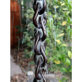 Cast Aluminum Link Droplet Chain- Bronze Powder Coat RainChains