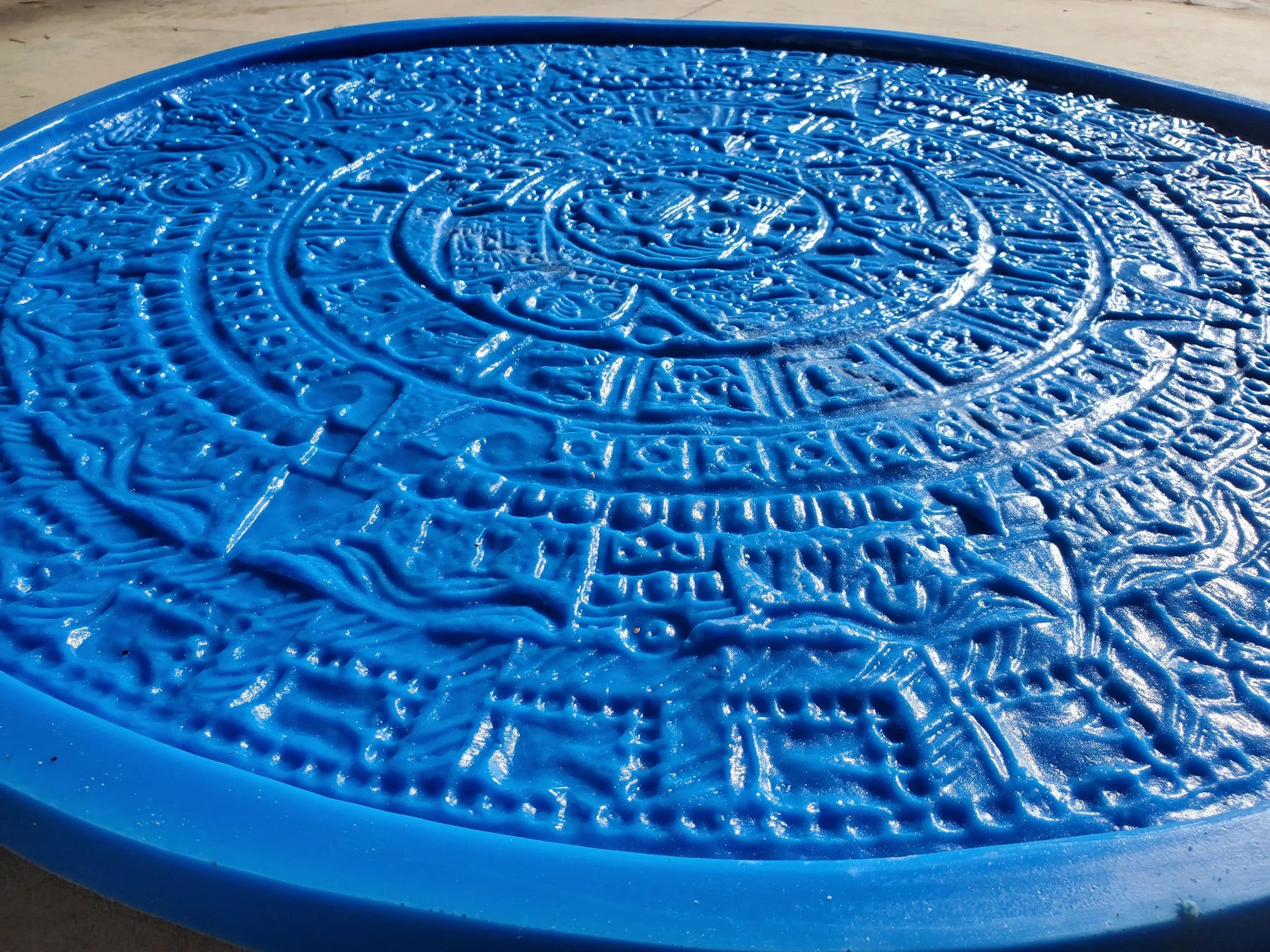 Concrete Aztec Mayan Calendar Wall Art Medallion Mold, SDP-69 PNL Liners