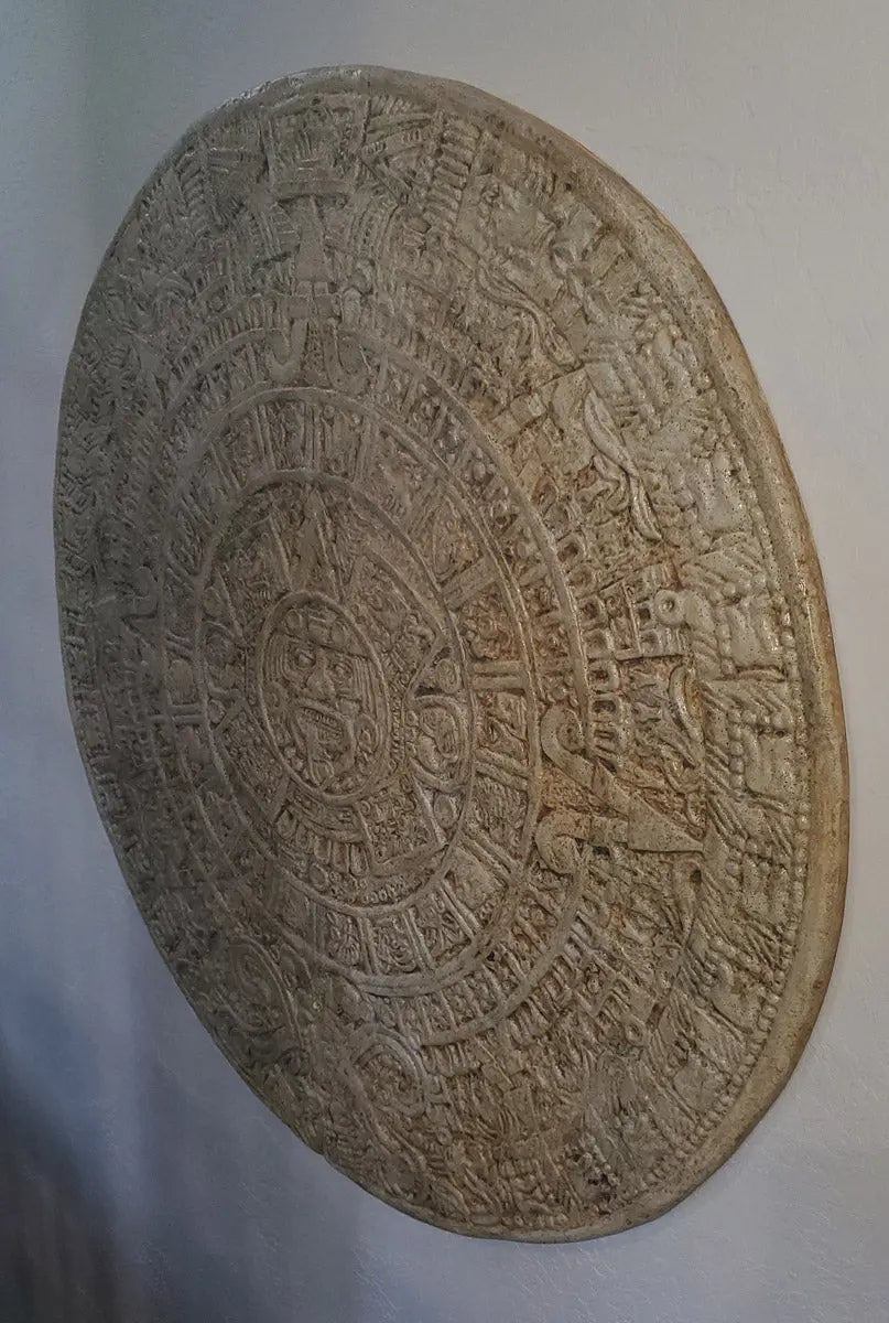 Concrete Aztec Mayan Calendar Wall Art Medallion Mold, SDP-69 PNL Liners