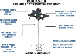 Concrete Mixer, Eibenstock EHR 20.1 R Mixing Drill Eibenstock