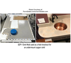 Concrete Sink Mold SDP-1 Round 12" (2" 4" and 6" Depths) PNL Liners