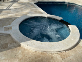 Poolform Form Liner - 3" Bullnose Travertine Edge Z-Form