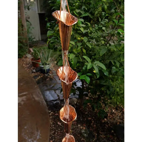 Rain Chain Cala Lily Copper Cups RainChains