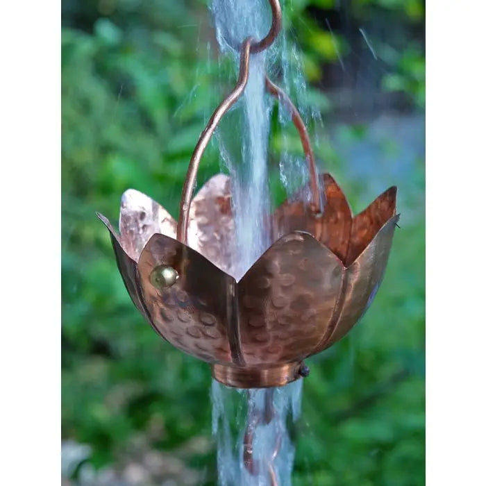 Rain Chain Copper Buddha's Cup RainChains