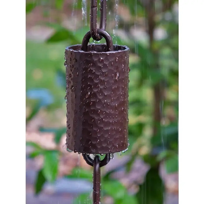 Rain Chain Kenchiku Bronze Hammered Round Cups RainChains