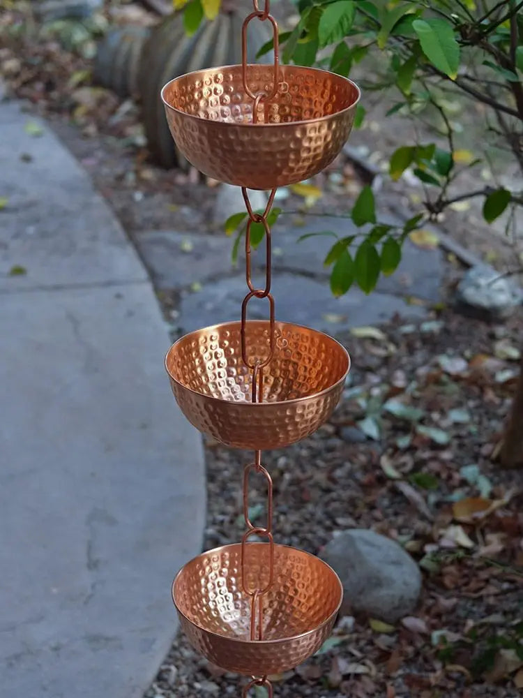 Rain Chain Pure Copper Bowls RainChains