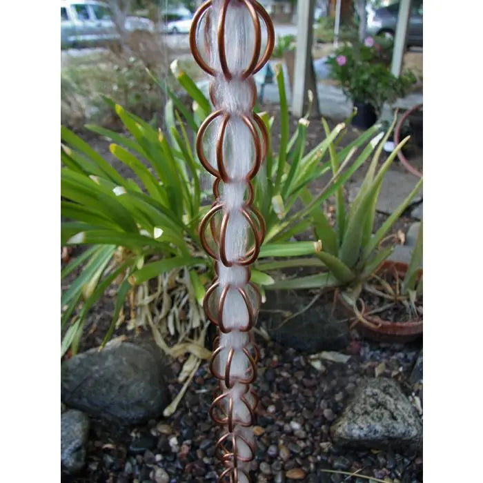 Rain Chain Triple Loops 2.5"- Copper RainChains