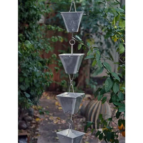 Rain Chain XL Square Cups- Aluminum RainChains