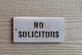 Stainless Steel NO SOLICITORS Sign Expressions LTD