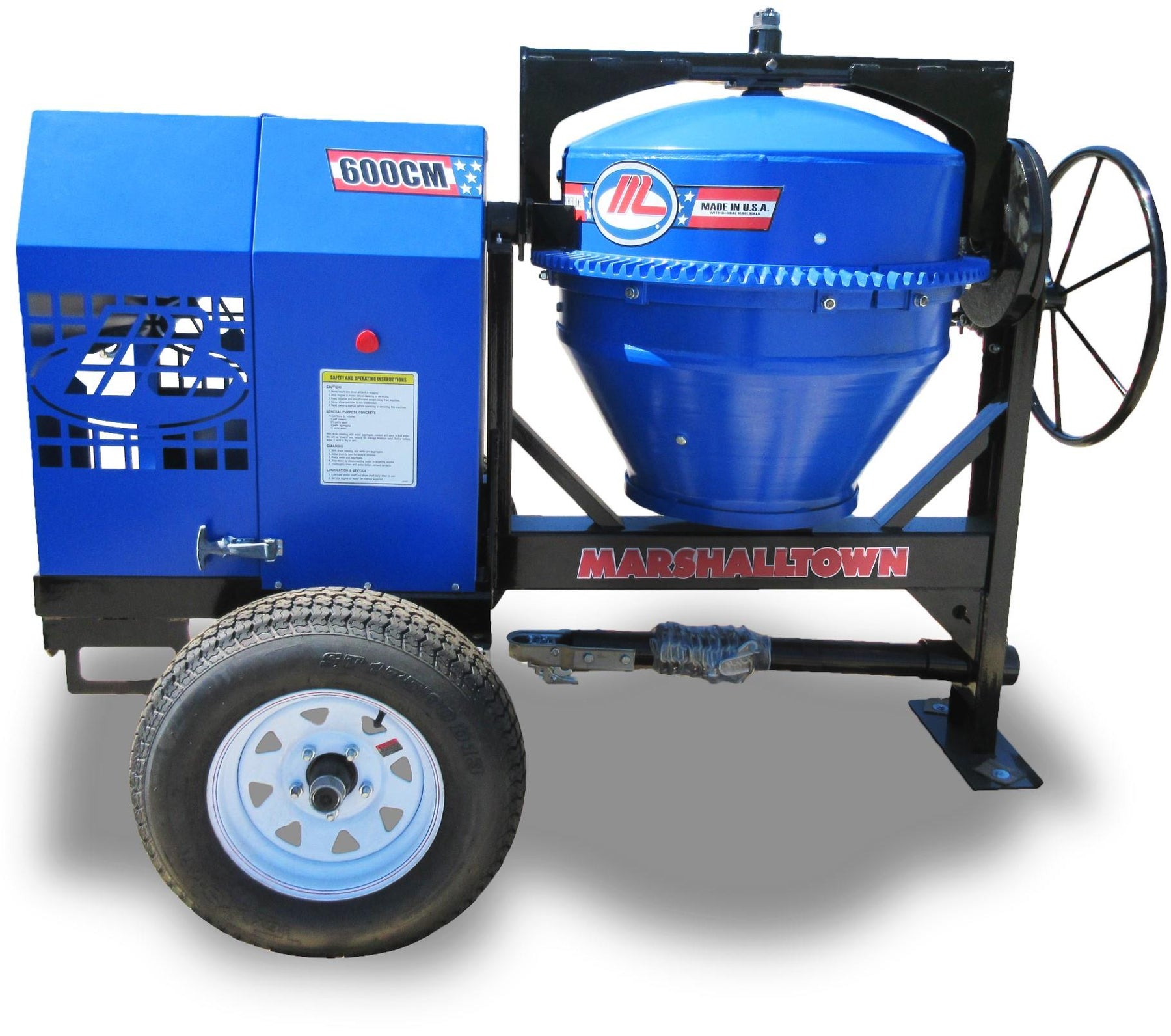 Concrete Mixer Industrial Grade Electric Motor Marshalltown