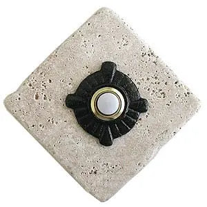 Compass Stone Doorbell in Pewter, Brass, ORB or Bronze CustomDoorbell All Plus