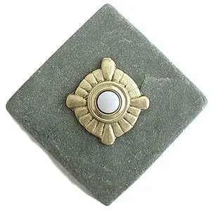 Compass Stone Doorbell in Pewter, Brass, ORB or Bronze CustomDoorbell All Plus