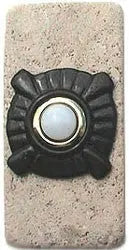 Compass Stone Doorbell in Pewter, Brass, ORB or Bronze CustomDoorbell All Plus