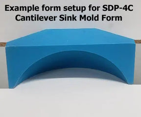 Concrete Countertop Round Cantilever Front Sink Form SDP-4C PNL Liners