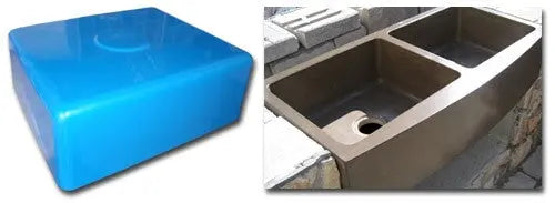 Concrete Sink Mold SDP-22 Rectangle (18"x15.75"x7.5") PNL Liners