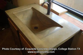 Concrete Sink Mold SDP-25 Wave Lavatory Drain (29"x14.25"x6.75") PNL Liners