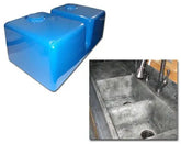 Concrete Sink Mold SDP-38 Kitchen Double Basin (30"x16.25"x9.75") PNL Liners