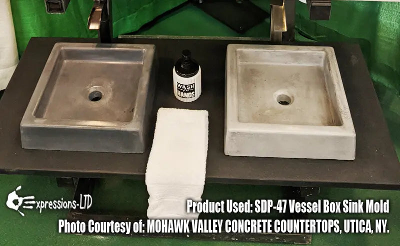 Concrete Sink Mold SDP-47 Vessel Box (15"x15"x2.25") PNL Liners