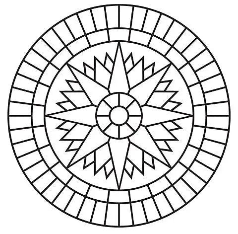 Concrete Stencil Accent - Compass Star Circle DCI Stencils