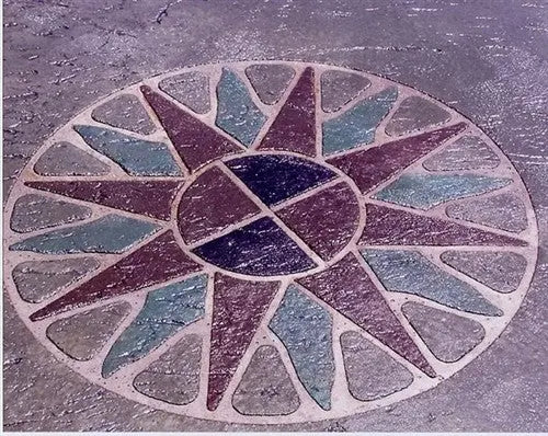 Concrete Stencil Accent - Inca Sun DCI Stencils