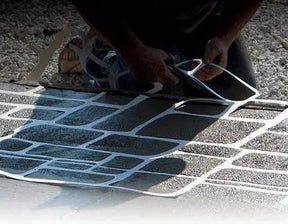 Concrete Stencil Border Header - Brick DCI Stencils