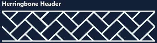 Concrete Stencil Border Header - Herringbone DCI Stencils