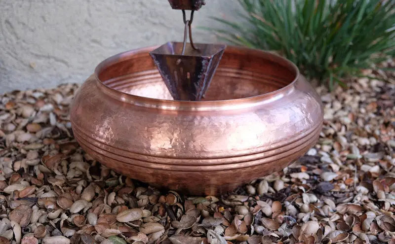 Copper Bella Basin Pot Container RainChains