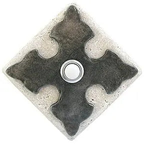 Cross Stone Doorbell in Pewter, Brass, ORB or Bronze CustomDoorbell Diamond Plus