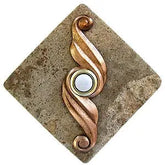 Curl Stone Doorbell in Pewter, Brass, ORB or Bronze CustomDoorbell Diamond Plus