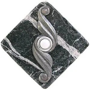 Curl Stone Doorbell in Pewter, Brass, ORB or Bronze CustomDoorbell Diamond Plus