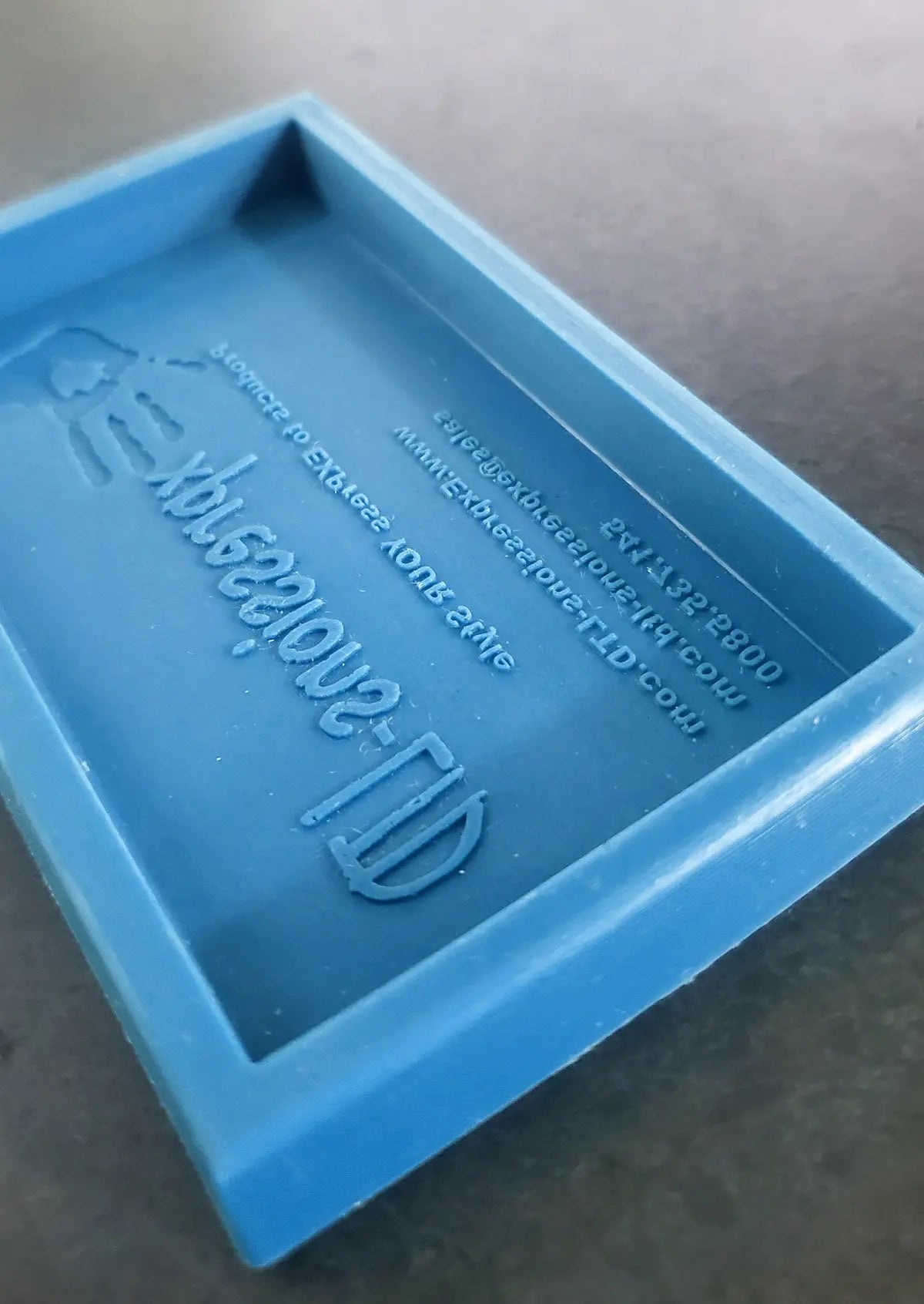 Custom Business Card Logo Mold - Make Concrete Samples Expressions LTD