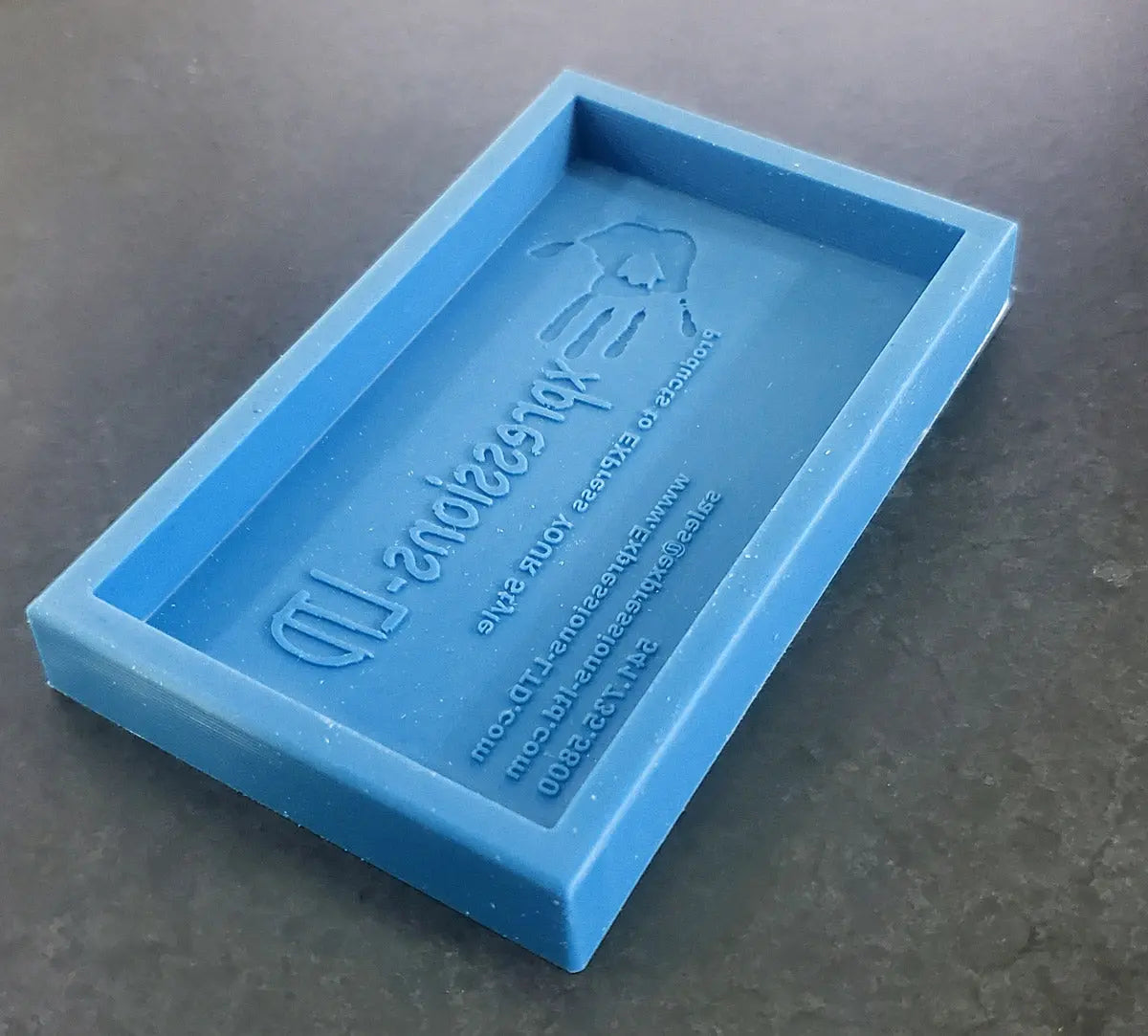 Custom Business Card Logo Mold - Make Concrete Samples Expressions LTD