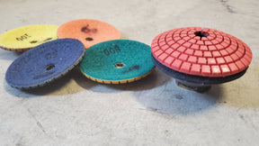 Diamond Polishing Curved Pads, EXPell 3" Convex Domed Expressions LTD