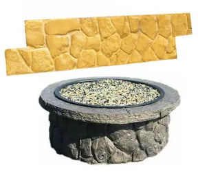 Firepit Concrete 3-Foot Diameter Molds - Boulder Random Rock Walttools-Stamps