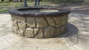 Firepit Concrete 3-Foot Diameter Molds - Boulder Random Rock Walttools-Stamps