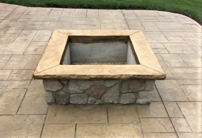 Firepit Concrete Square Molds - Boulder Rock Liners (Set of 4) Walttools-Stamps