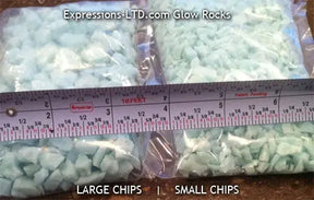 Glow In The Dark Glass Aggregate Rocks - Photoluminescent 1/2 lb. Expressions LTD