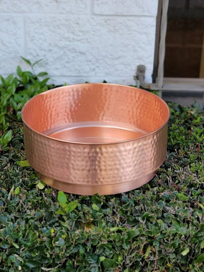 Hammered Cylinder Basin Bowl in Copper or Aluminum RainChains