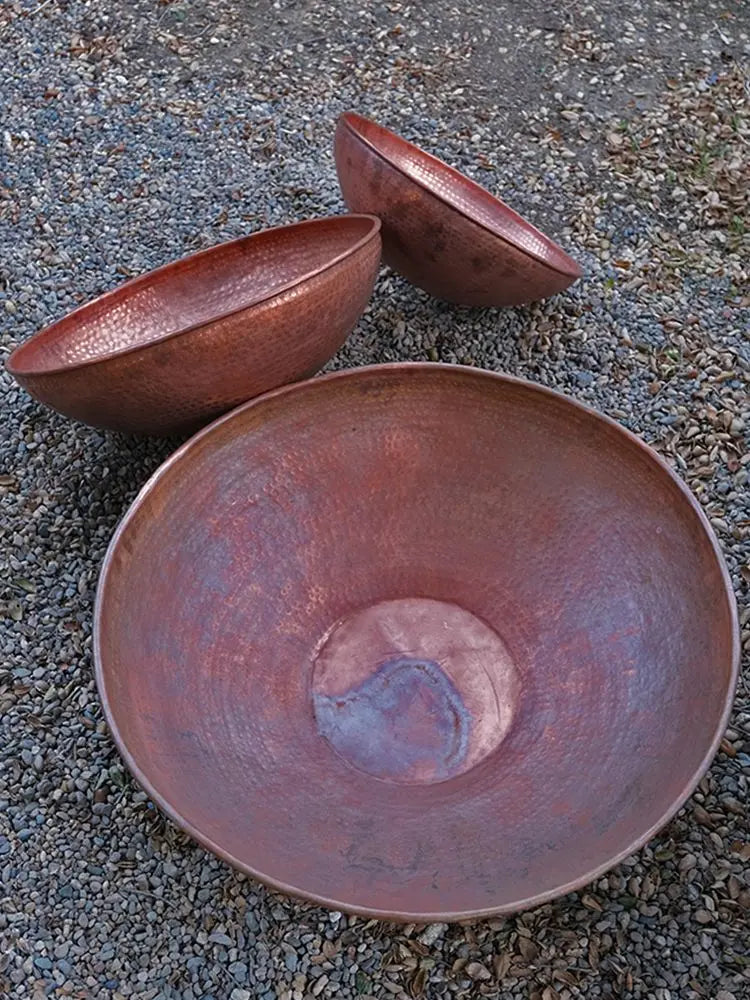 Hand Hammered Pure Copper Basins RainChains