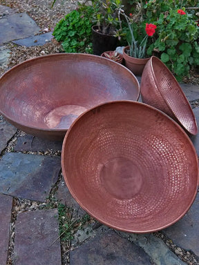 Hand Hammered Pure Copper Basins RainChains