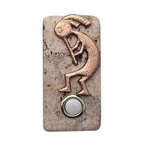 Kokopelli Stone Doorbell in Pewter, Brass, ORB or Bronze CustomDoorbell All Plus