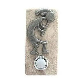 Kokopelli Stone Doorbell in Pewter, Brass, ORB or Bronze CustomDoorbell All Plus