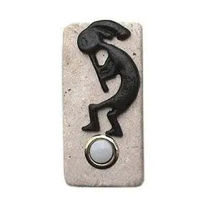 Kokopelli Stone Doorbell in Pewter, Brass, ORB or Bronze CustomDoorbell All Plus