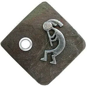 Kokopelli Stone Doorbell in Pewter, Brass, ORB or Bronze CustomDoorbell All Plus