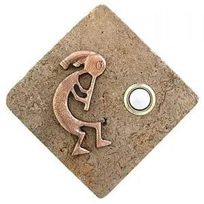 Kokopelli Stone Doorbell in Pewter, Brass, ORB or Bronze CustomDoorbell All Plus