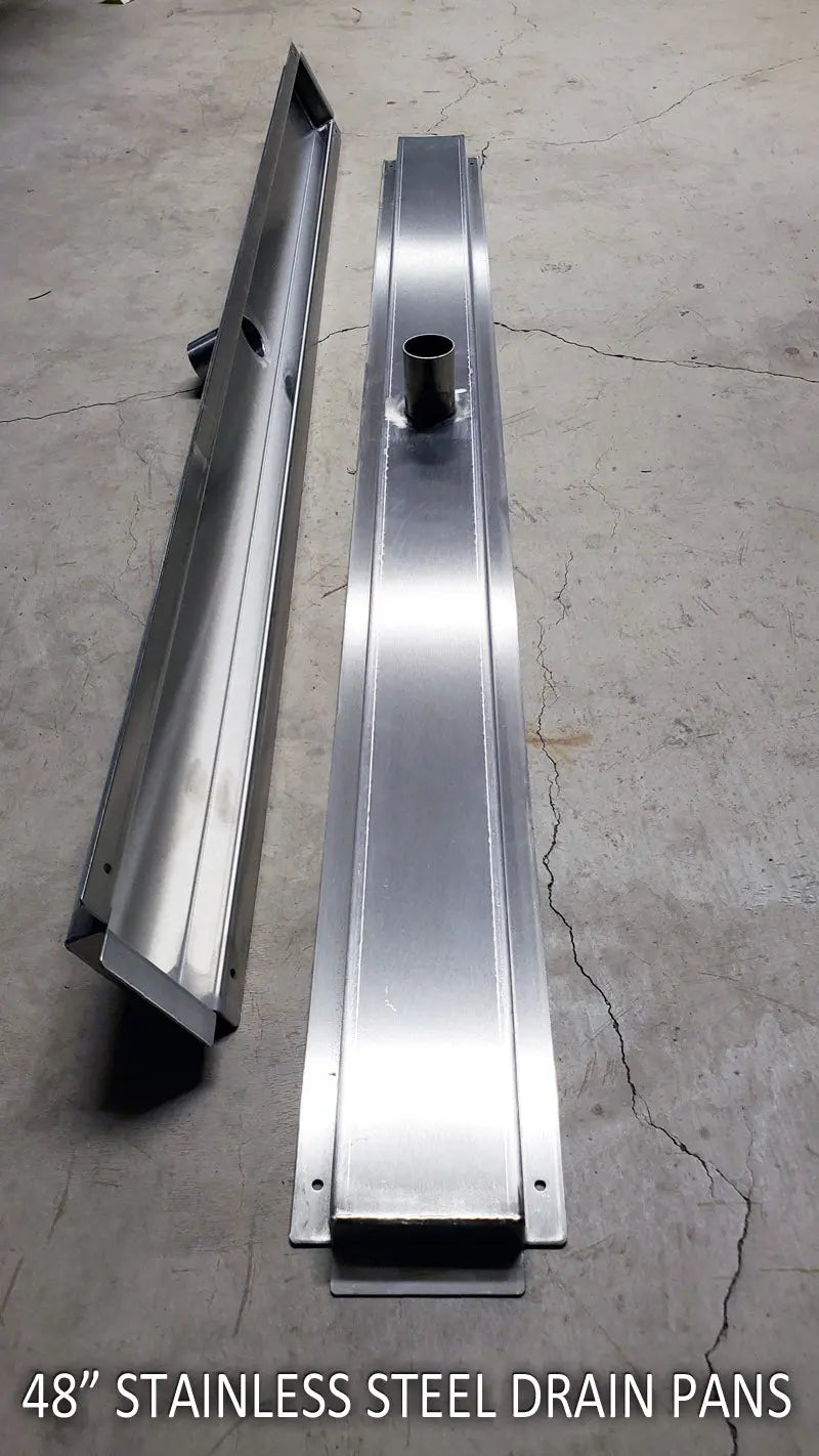 Linear Slot Sink Drain Pan - Stainless Steel Expressions LTD