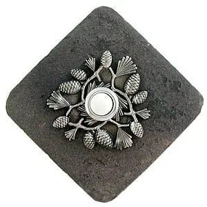 Pine Cones Stone Doorbell CustomDoorbell Diamond