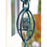 Rain Chain Aluminum Owls - Antique Patina RainChains